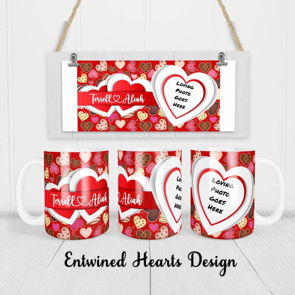Hot Cocoa Bomb Valentine's Day Gift Set - 1 Mug And 1 Coaster - Custom Valentine's Day Balloon And Bear - Balloominators