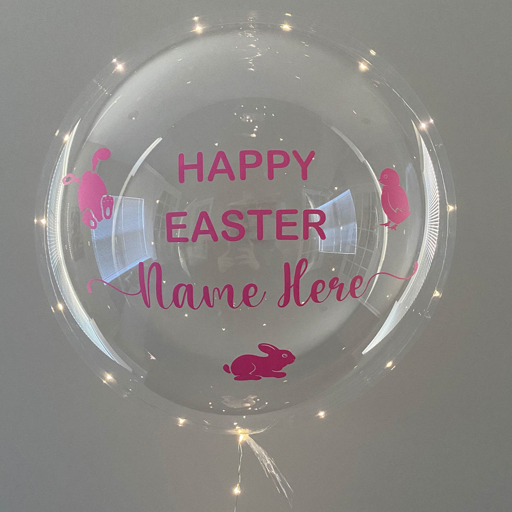 "Happy Easter" Balloominator - Custom Happy Easter LED Balloon - Balloominators