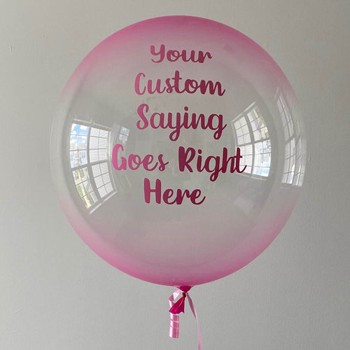 Custom Clear Ombre Balloon - Balloominators