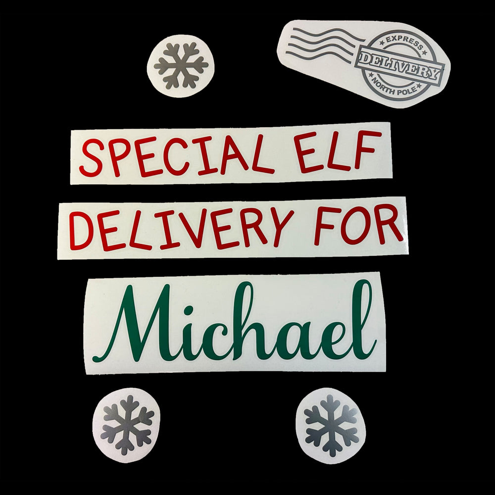 "Special Elf Delivery For" Confetti Balloon -  Custom Elf Balloon - Balloominators