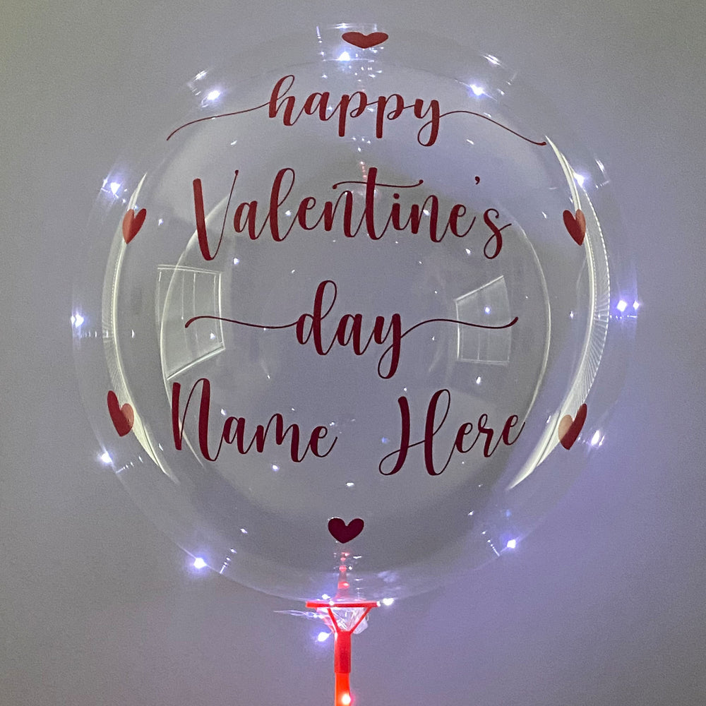 "happy Valentine's day" Balloominator - Valentine's Day Balloon With Stand - Balloominators