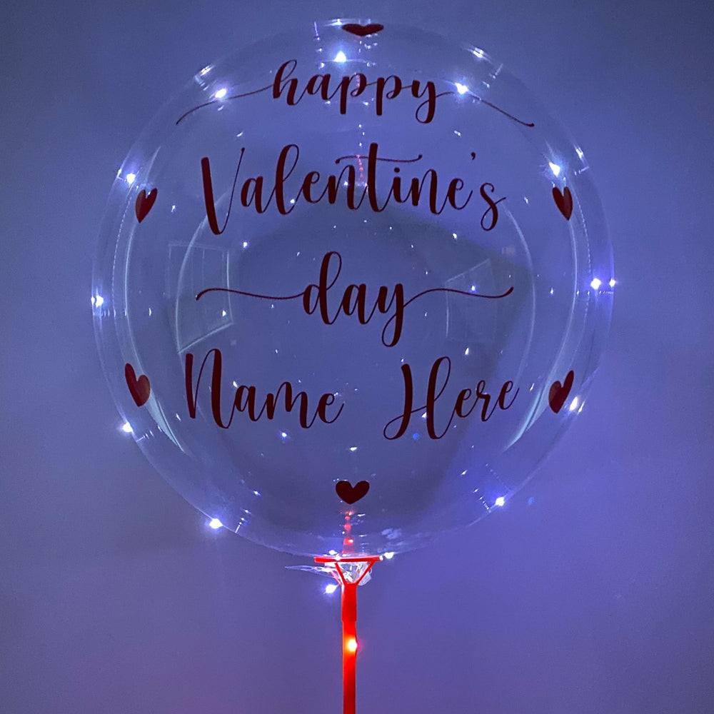 Hot Cocoa Bomb Valentine's Day Gift Set - 1 Mug And 1 Coaster - Custom Valentine's Day LED Balloon With Stand  And Bear - Balloominators